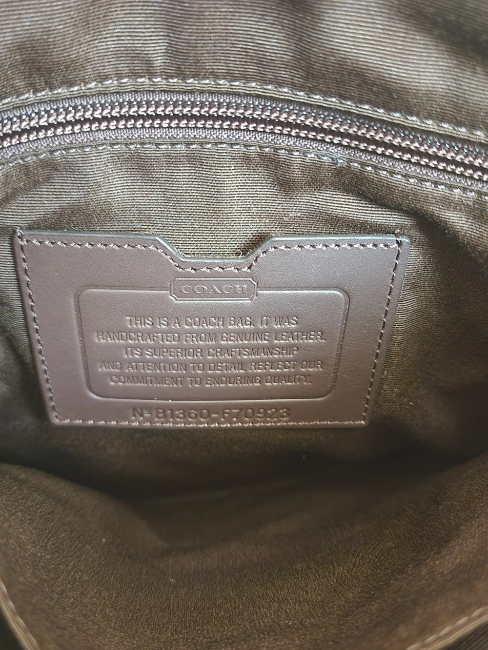 COACH VINTAGE FLAP MENS CROSSBODY BROWN DISTRESSED LEATHER F70923 - Picture 10 of 10